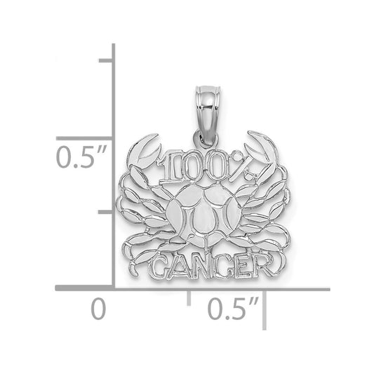 100% CANCER Zodiac Charm - WBC
