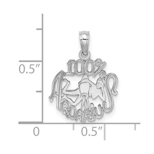 100% AQUARIUS Zodiac Charm - WBC