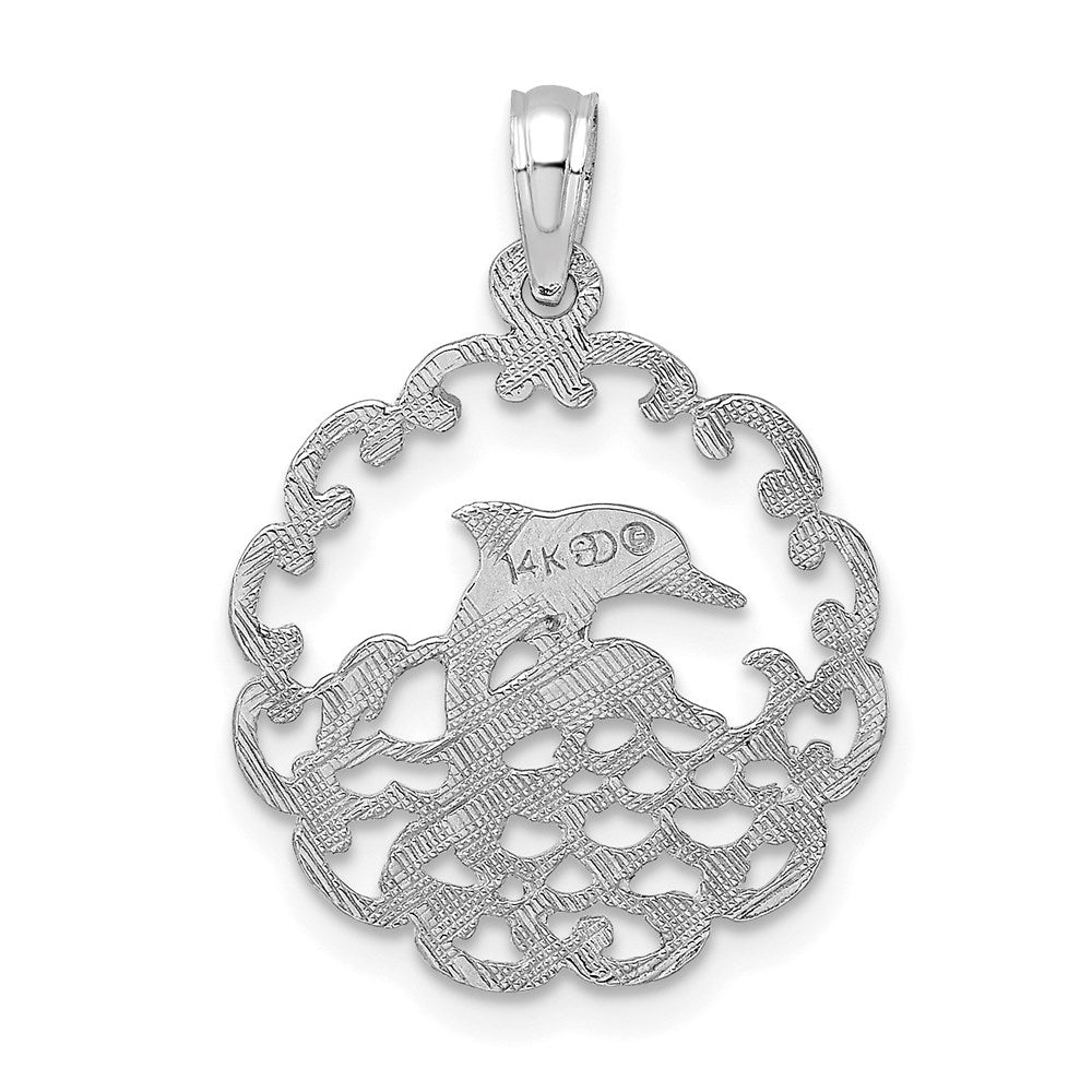 Cut-out Jumping Dolphins Pendant - WBC