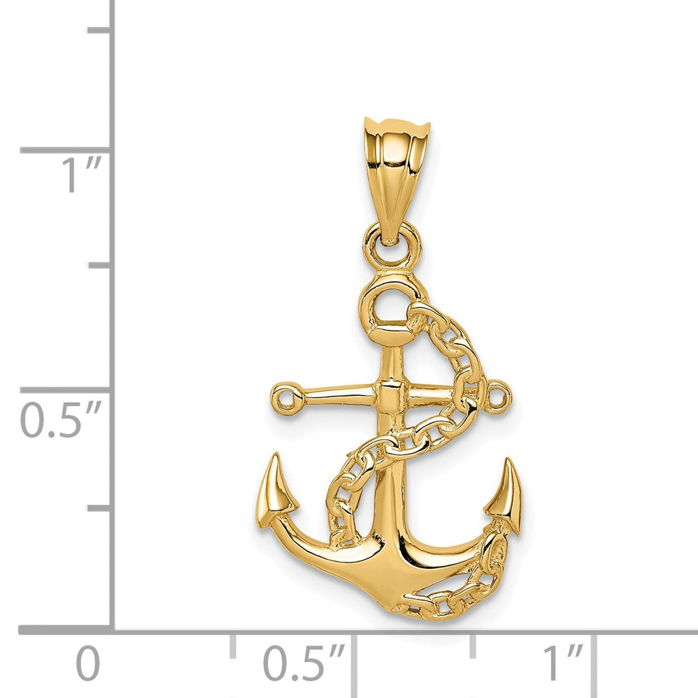 Polished Anchor and Chain Pendant - WBC