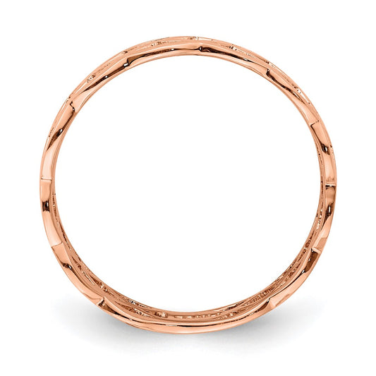 Polished Woven Celtic Knot Band - WBC