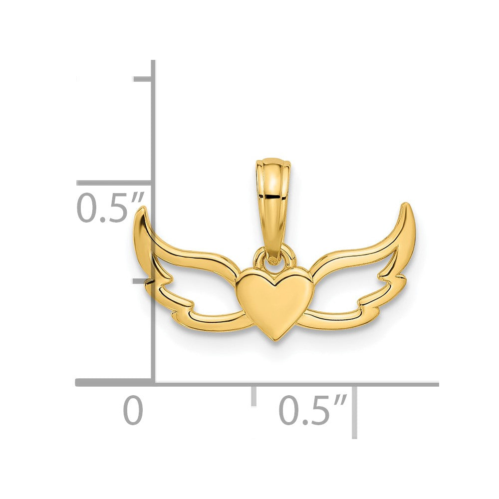 Fancy Heart and Wings Charm - WBC