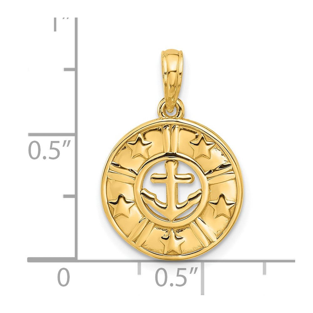Polished Anchor and Stars Charm - WBC