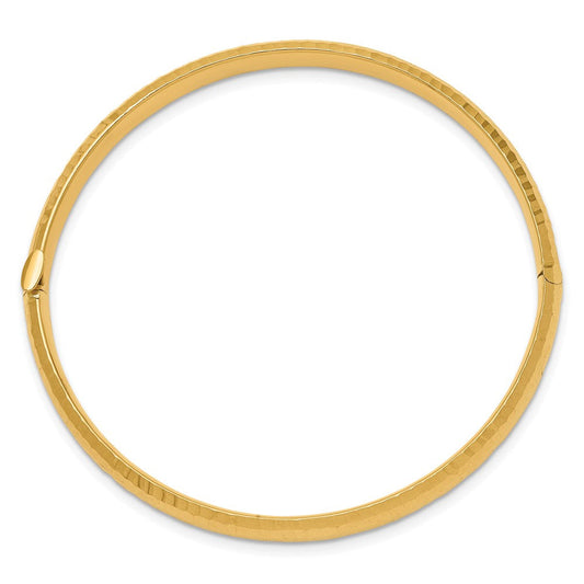 Children's 14K Gold 3/16 Hammered Hinged Bangle