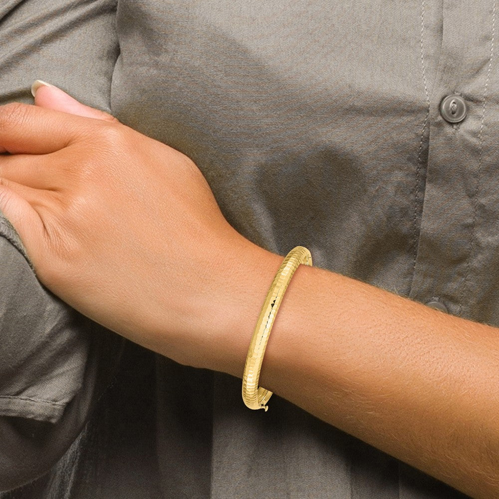 3/16 Hammered Hinged Childrens Bangle - WBC