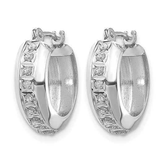 Diamond Fascination Dia. Dust/Accent Round Hoop Earrings - WBC