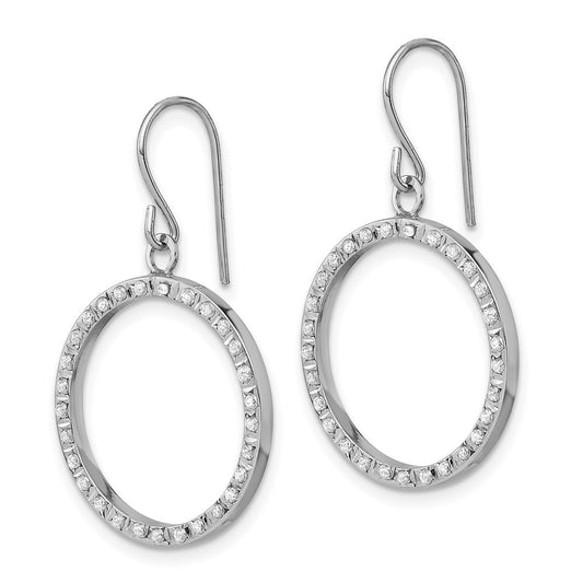 WG Diamond Fascination Dia. Dust/Accent Dangle Circle Earrings - WBC