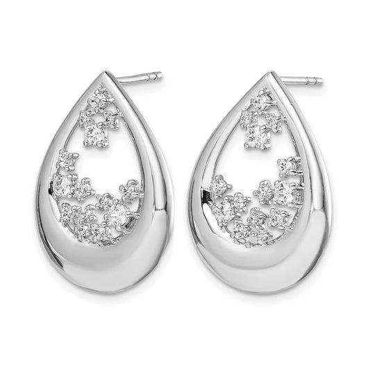 3/4 carat Diamond Teardrop Post Earrings - WBC