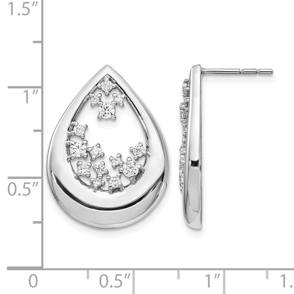 3/4 carat Diamond Teardrop Post Earrings - WBC