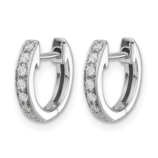 1/6 carat Diamond Hinged Hoop Earrings - WBC