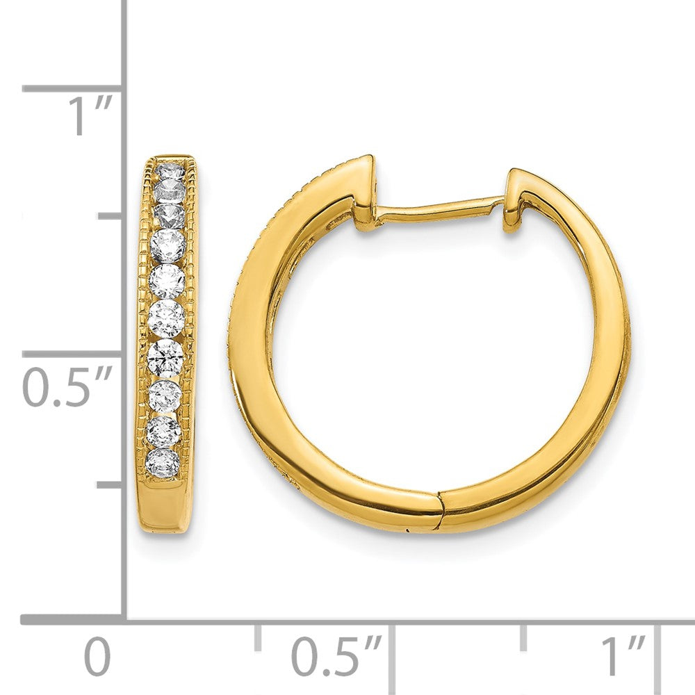 1/2 carat Diamond Channel-set Hinged Hoop Earrings - WBC