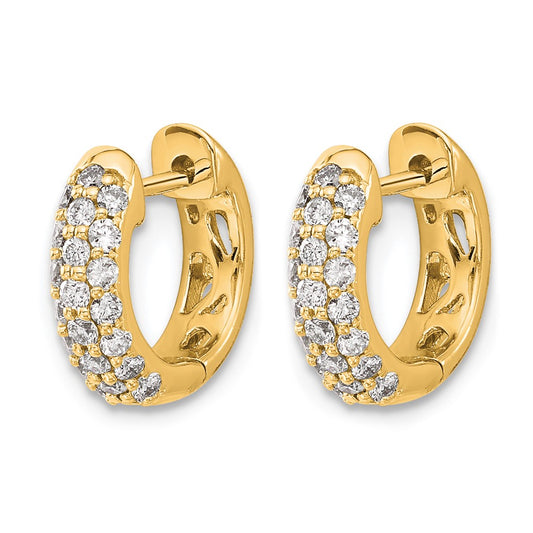 1/2 carat Diamond Pave Hinged Hoop Earrings - WBC