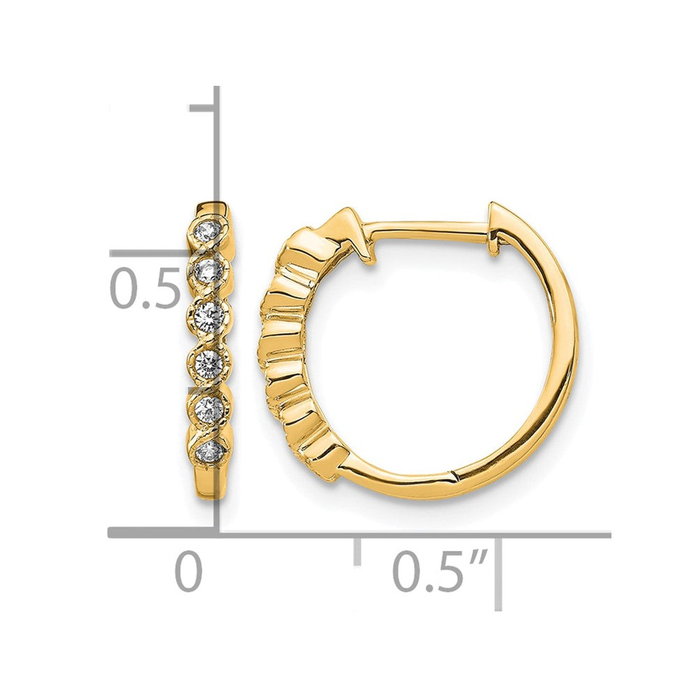 1/8 carat Diamond Hinged Hoop Earrings - WBC