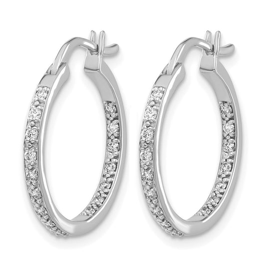 1/3 carat Diamond In/Out Hoop Earrings - WBC