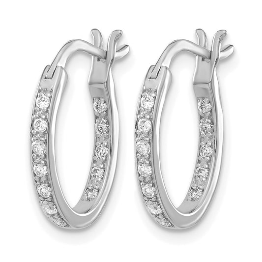 1/4 carat Diamond In/Out Hoop Earrings - WBC