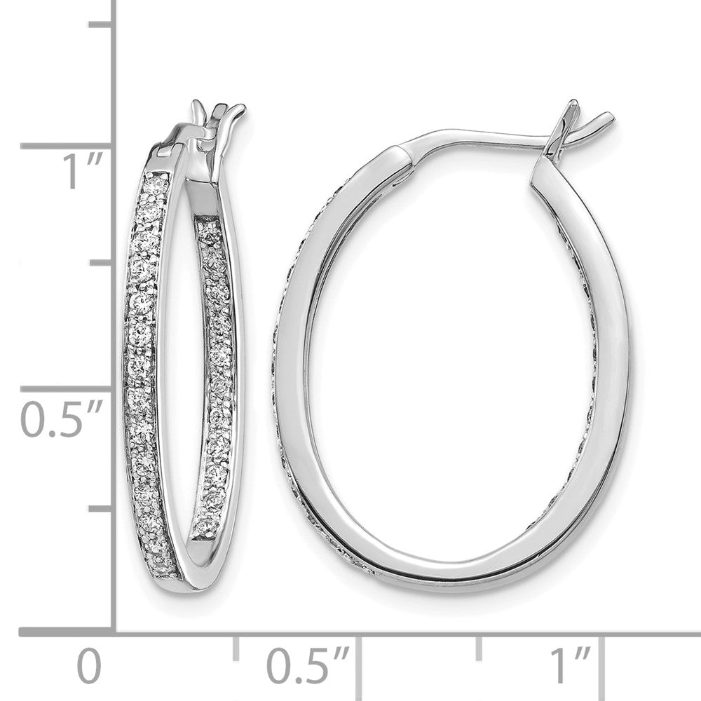1/2 carat Diamond In/Out Hoop Earrings - WBC