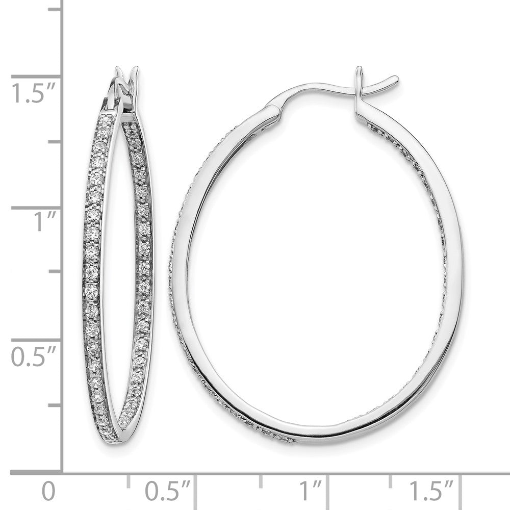 3/4 carat Diamond In/Out Hoop Earrings - WBC