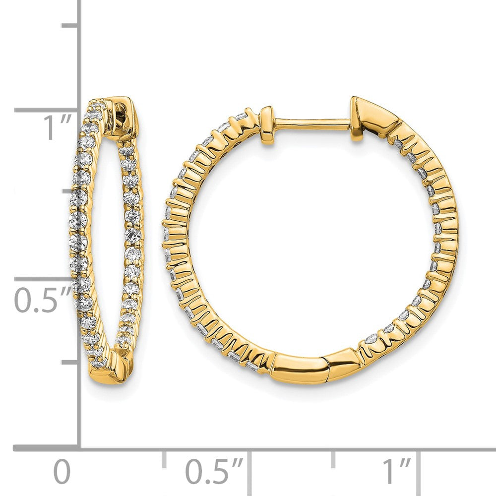 5/8 carat Diamond In/Out Hinged Hoop Earrings - WBC