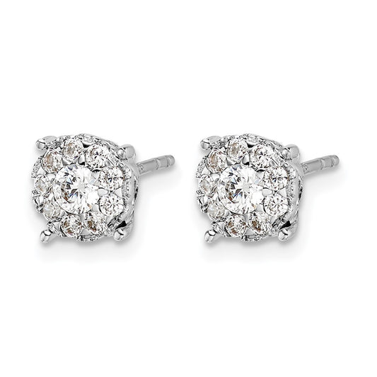 1/2 carat Diamond Cluster Post Earrings - WBC
