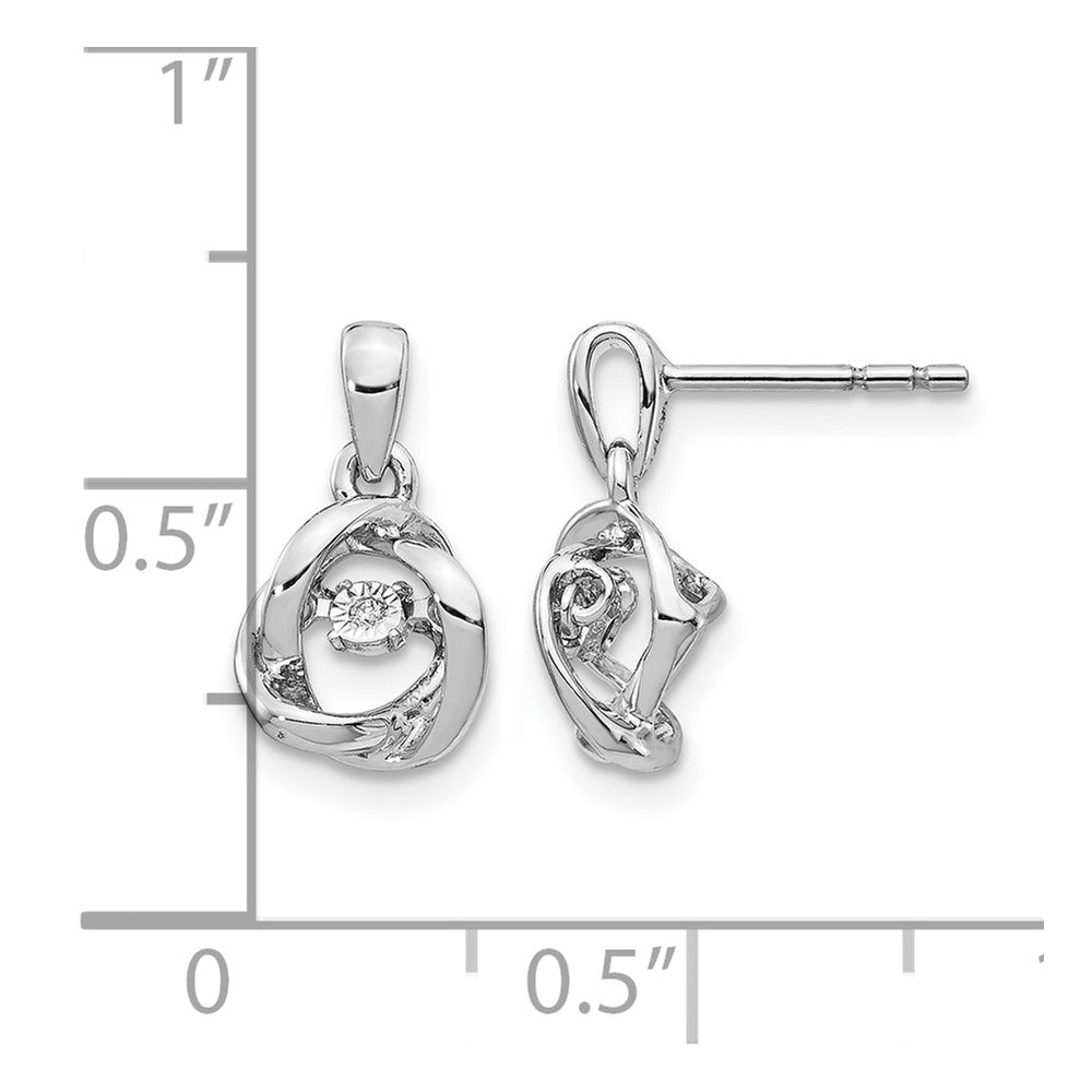 Fancy Moving Diamond Dangle Post Earrings - WBC