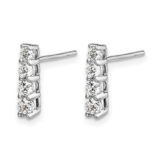 4-stone 1/2 carat Diamond Post Earrings - WBC