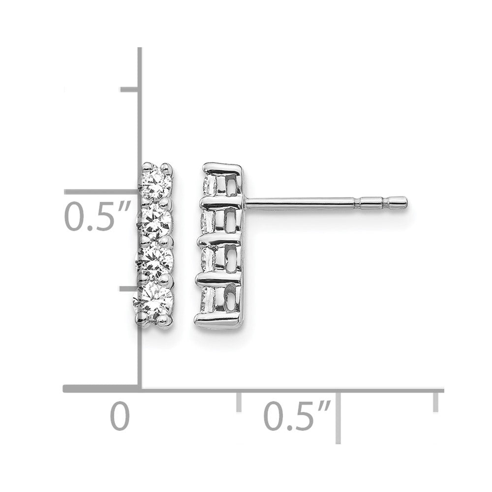 4-stone 1/2 carat Diamond Post Earrings - WBC