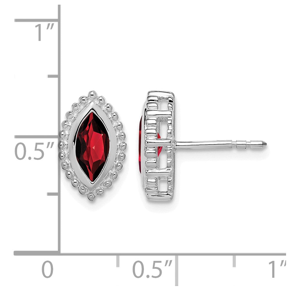Marquise Garnet Post Earrings - WBC
