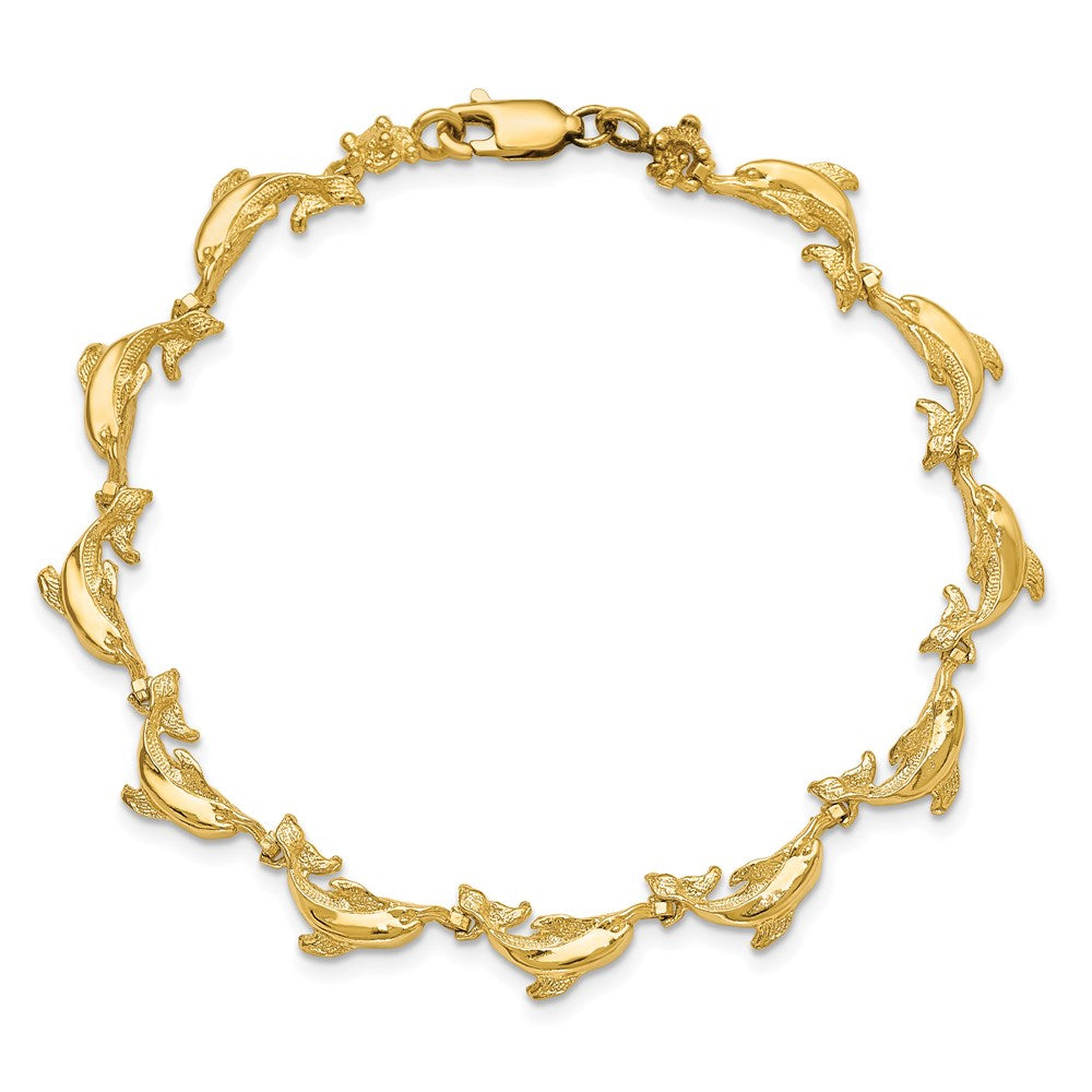 Polished Dolphin Bracelet - WBC
