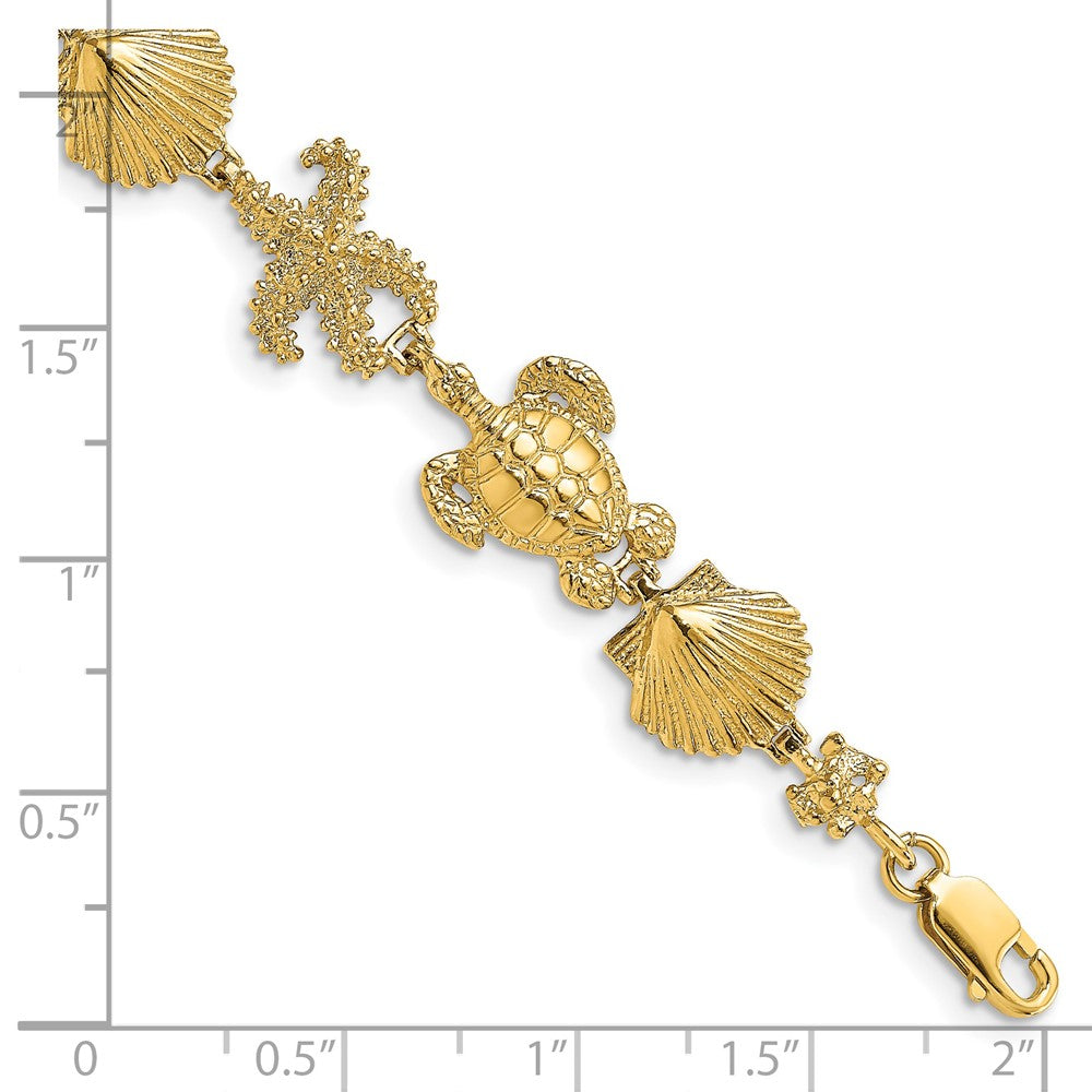 Polished Turtle/Shell/Starfish Bracelet - WBC