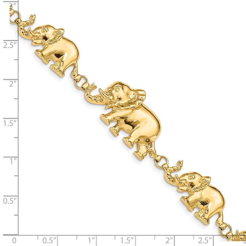 Polished Graduated Elephant Bracelet - WBC