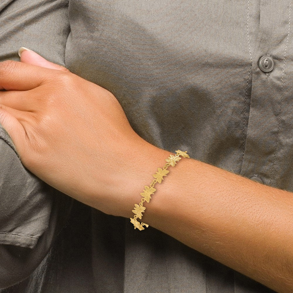 Satin and Polished Butterfly Bracelet - WBC