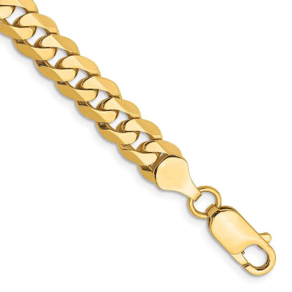 Flat Beveled Curb with Lobster Clasp Bracelet - WBC