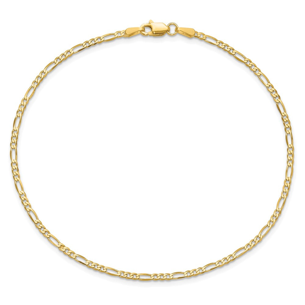 Flat Figaro with Lobster Clasp Anklet - WBC