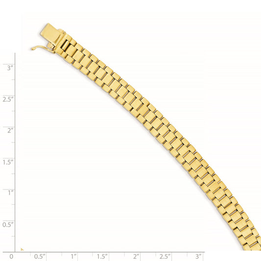 Polished and Satin Mens Fancy Link Bracelet - WBC