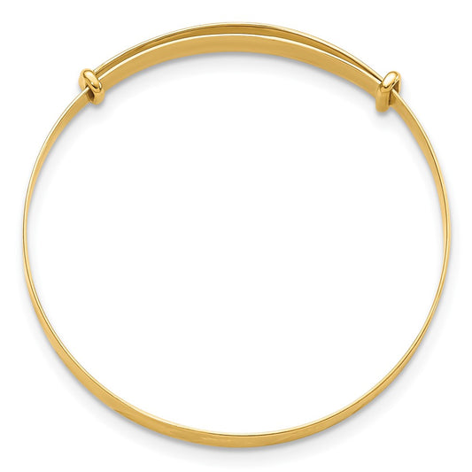 Madi K Polished Diamond-cut Flexible Baby Bangle - WBC