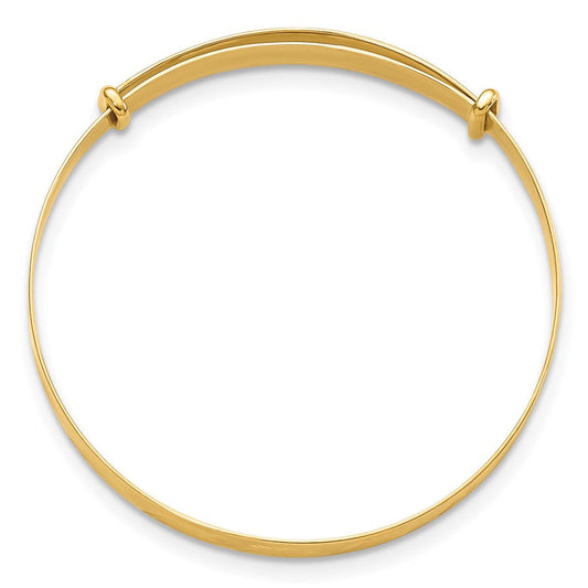 Madi K 14K Gold Polished Diamond-cut Flexible Baby Bangle