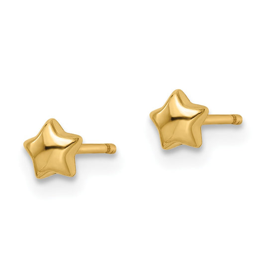 Madi K Polished Star Childrens Post Earrings - WBC