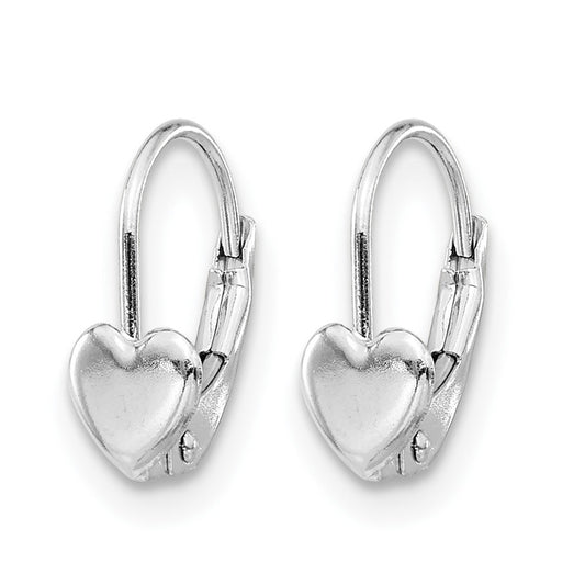 Madi K Heart Childrens Leverback Earrings - WBC