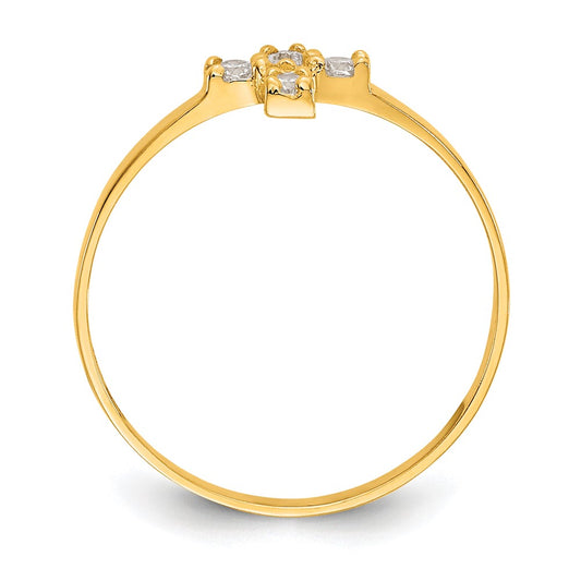 Madi K CZ Cross Baby / Childrens Ring - WBC