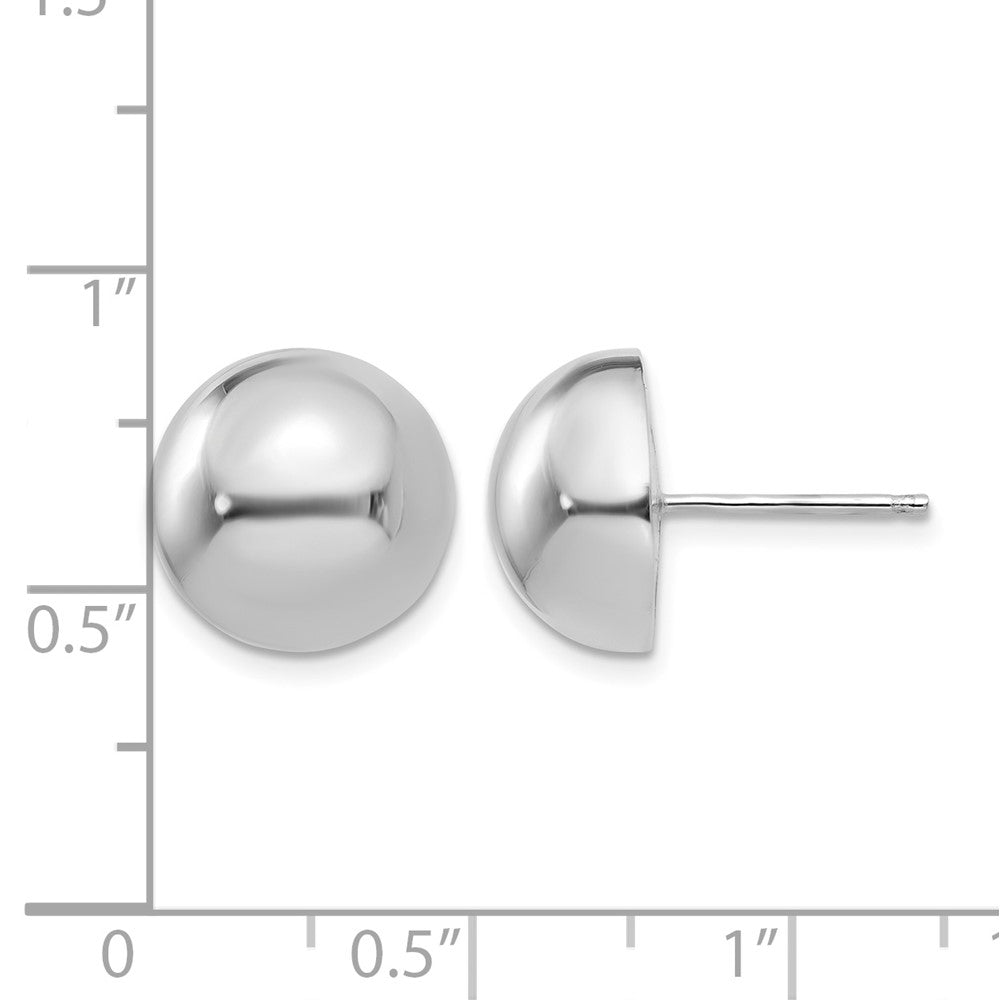 Polished Half Ball Post Earrings - WBC