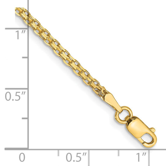 Lightweight Flat Bismark with Lobster Clasp Bracelet - WBC