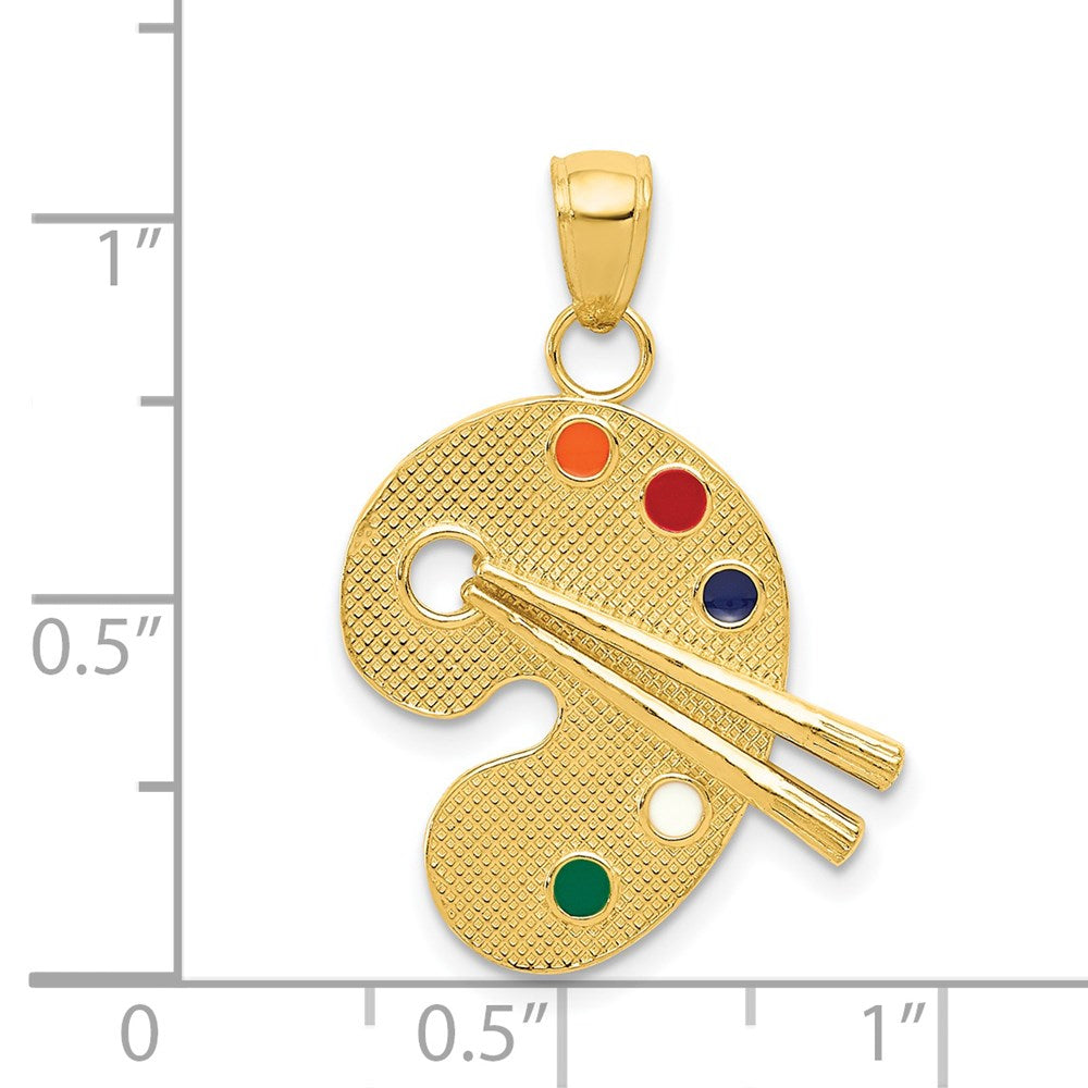 Multi-color Enameled Artist Palette Charm - WBC