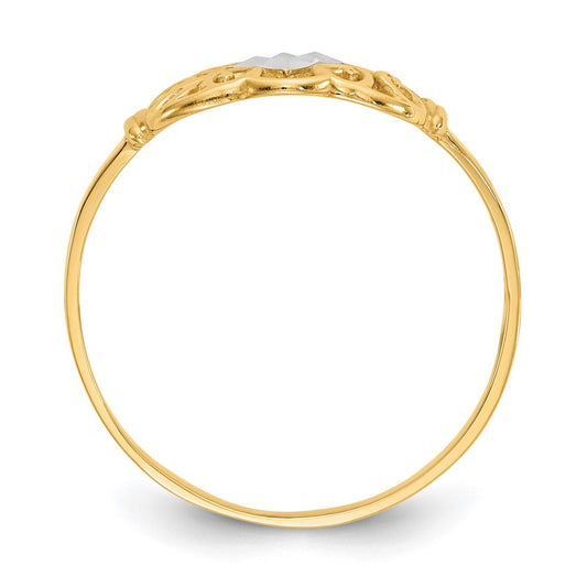 and Rhodium Filigree Ring - WBC