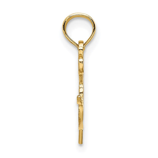 14K Gold Artists Paint Palette Charm, 15.5mm