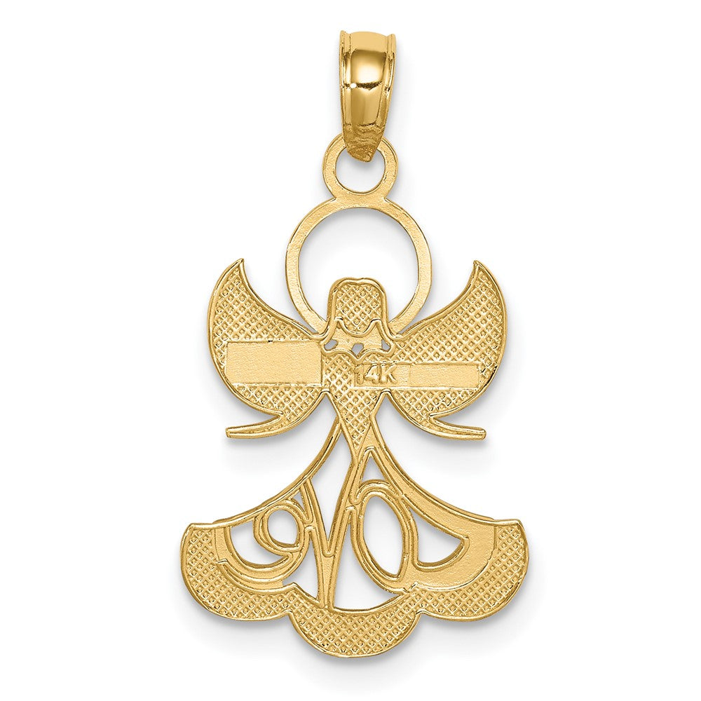 and Rhodium LOVE Angel Pendant - WBC