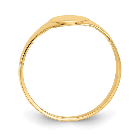 Closed Back Baby Oval Signet Ring - WBC