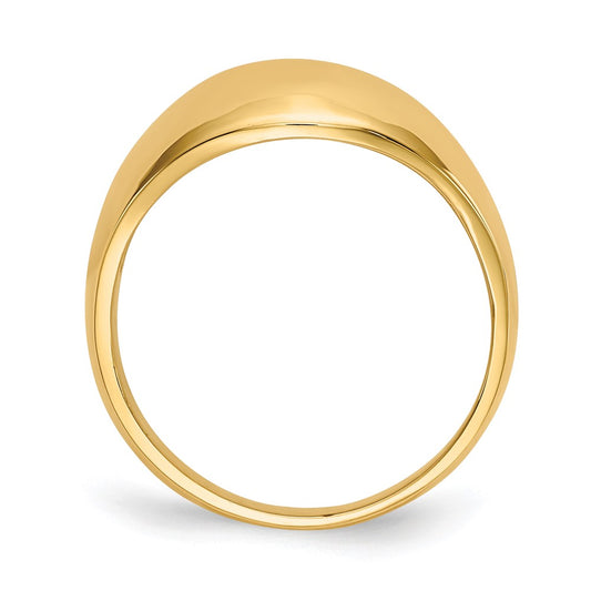 Domed-top Tapered Cigar Band Ring - WBC