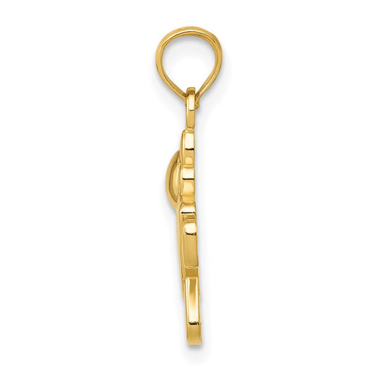 14K Gold Little Girl Charm, 13mm