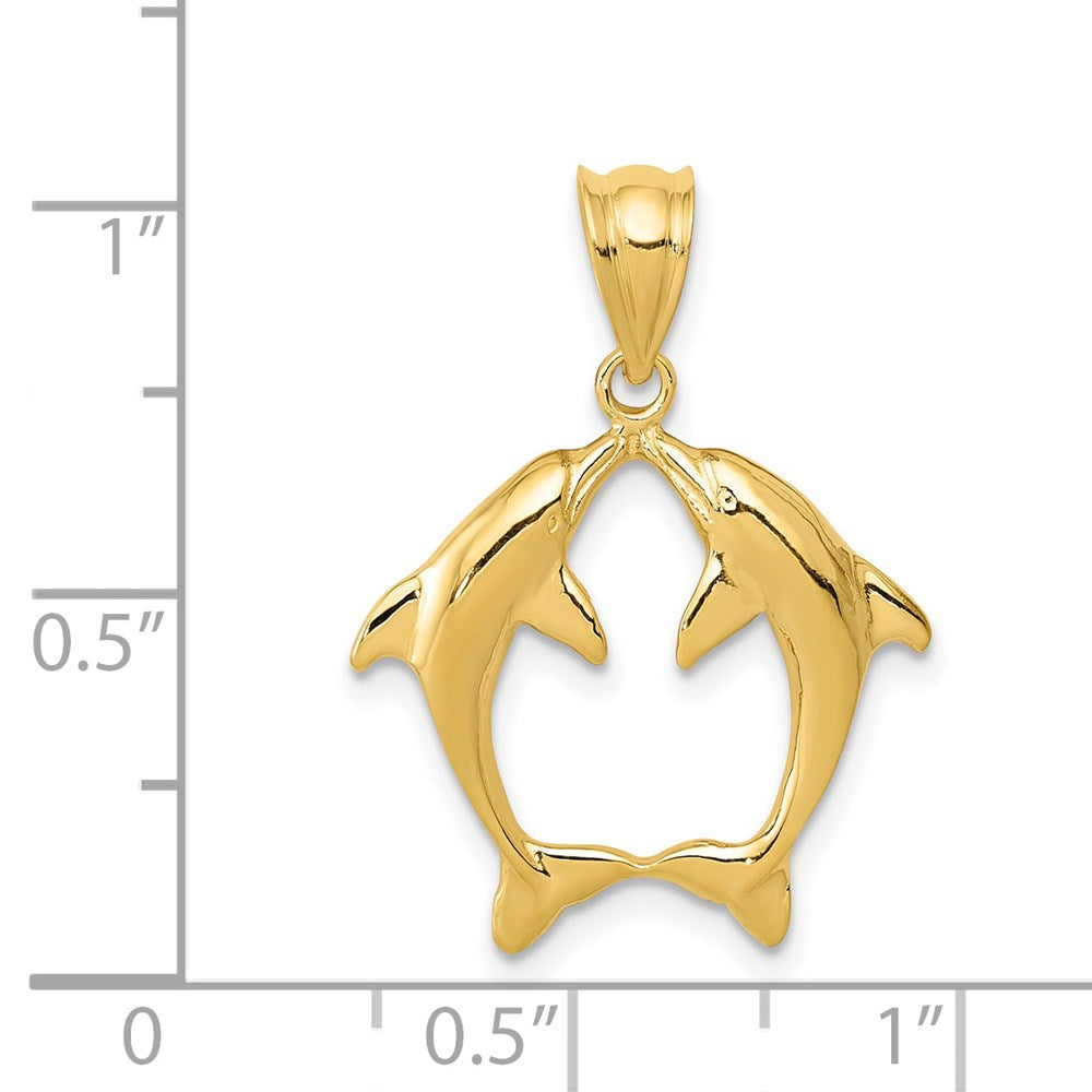 Two Dolphins Pendant - WBC