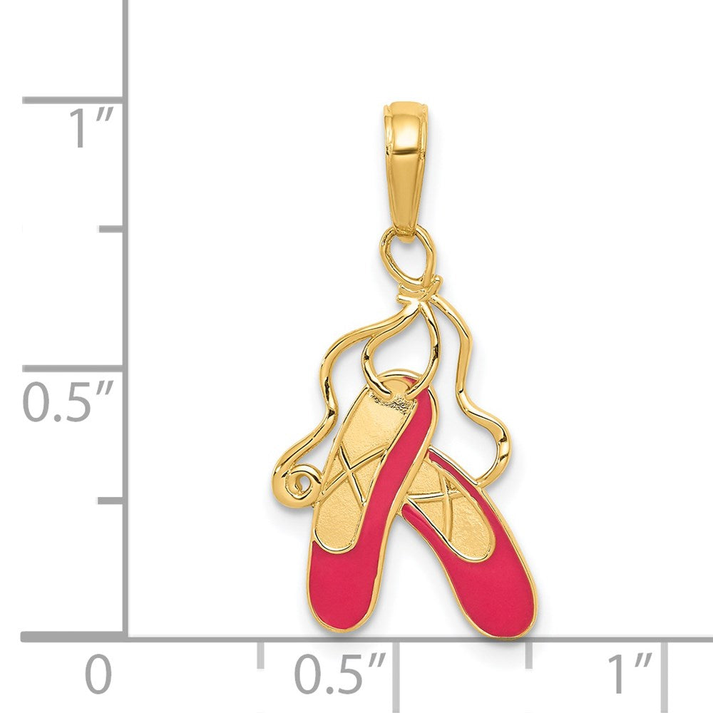 Pink Enameled Ballet Slippers Charm - WBC
